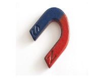 (image for) Horse Shoe Magnet U22x20x4mm Mark NS with red&blue (BRM22)