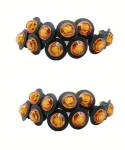 (image for) Waterproof 12v Led 20cm Amber with wire (LED08H)
