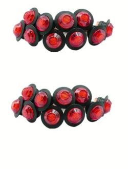 (image for) Waterproof 12v Led 20cm RED with wire (LED07H)