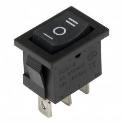 (image for) Rocker 16A 230VAC DPDT On-Off-On (SWR053)