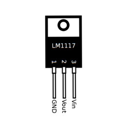 (image for) LM1117 Voltage Regulator, 3.3V 0.8A (SEN53H)