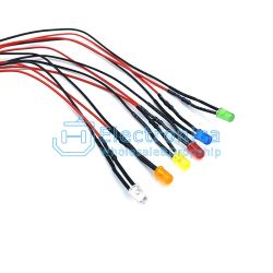 LED White 5mm12V (Built-in Resistor) with 20cmwire (LED573) (image for) LED White 5mm12V (Built-in Resistor) with 20cmwire (LED573)