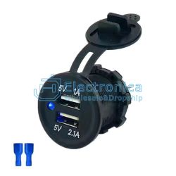 Motorcycle Auto Dual Usb Charger Adapter (AMH47G) (image for) Motorcycle Auto Dual Usb Charger Adapter (AMH47G)