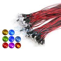 (image for) LED Blue 5mm12V (Built-in Resistor) with 20cm wire (LED593)