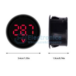 (image for) Round LED Digital Display Voltmeter 100v (AMG34G)