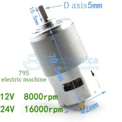795 (D-axis) DC Motor Large Torque High Power (BCL48G) (image for) 795 (D-axis) DC Motor Large Torque High Power (BCL48G)