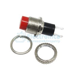 (image for) SPST Push Button Momentary Switch 10mm, Red/Black (SWP056)