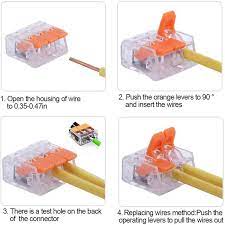 (image for) Orange Quick Connector 3 way WAGO (WRA034)