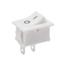 (image for) MINI White Rocker 3A 230VAC SPST Locking (SWR008)