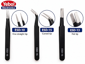 (image for) 3 Piece Antistatic Tweezers (TLS333)