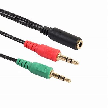 (image for) 3.5mm Splitter 2M to 1F Mic Audio Adapter Cable (ALU78G)