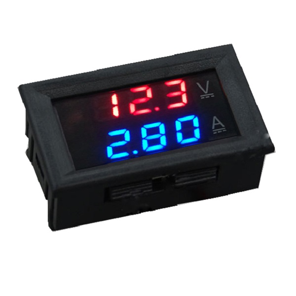 (image for) Dual Red Blue LED Digital Volt Meter +Ampmeter 10A (AMH09G)