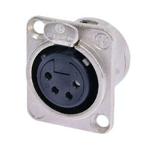 Neutrik 4 Pole Female XLR Chassis Socket (AMH97G) (image for) Neutrik 4 Pole Female XLR Chassis Socket (AMH97G)