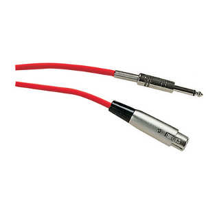 (image for) 6.35mm jack plug to XLR female red, 6m (AMQ19G)