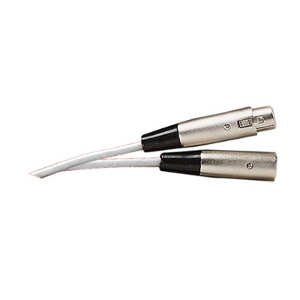 XLR male to XLR female white, 6m (AMQ24G) (image for) XLR male to XLR female white, 6m (AMQ24G)