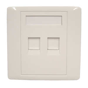 (image for) RJ45 Dual Outlet Wall Plate (AMW00G)