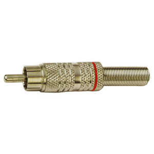 (image for) RCA Red metal body plug 5mm (ANP54G)