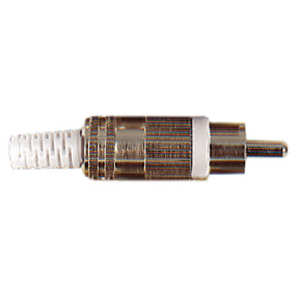 (image for) RCA/Phono White hi-grade metal plug (ANP78G)