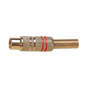 (image for) Red High Q Gold Plated Phono Line Socket, 5mm (ANP79G)