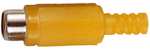 (image for) RCA Yellow plastic socket inline, sleeve (ANP93G)