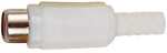 (image for) RCA White plastic socket inline, sleeved (ANP94G)