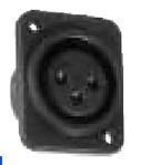 (image for) Black 3 Pin XLR Chassis Socket (ANQ53G)