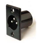 (image for) XLR 3pin male black panel mount (ANQ54G)