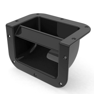 (image for) Corner Handle with Plastic Dish, Black (ANT23G)