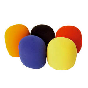 (image for) Assorted Coloured 35mm Foam Mic Windshields (ANW49G)