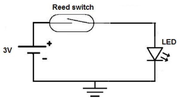 House Alarm Circuit with Reed Switch (ANY02G) (image for) House Alarm Circuit with Reed Switch (ANY02G)