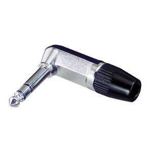 (image for) 6.35mm Stereo Slimline Right Angled Jack Plug (APR28G)