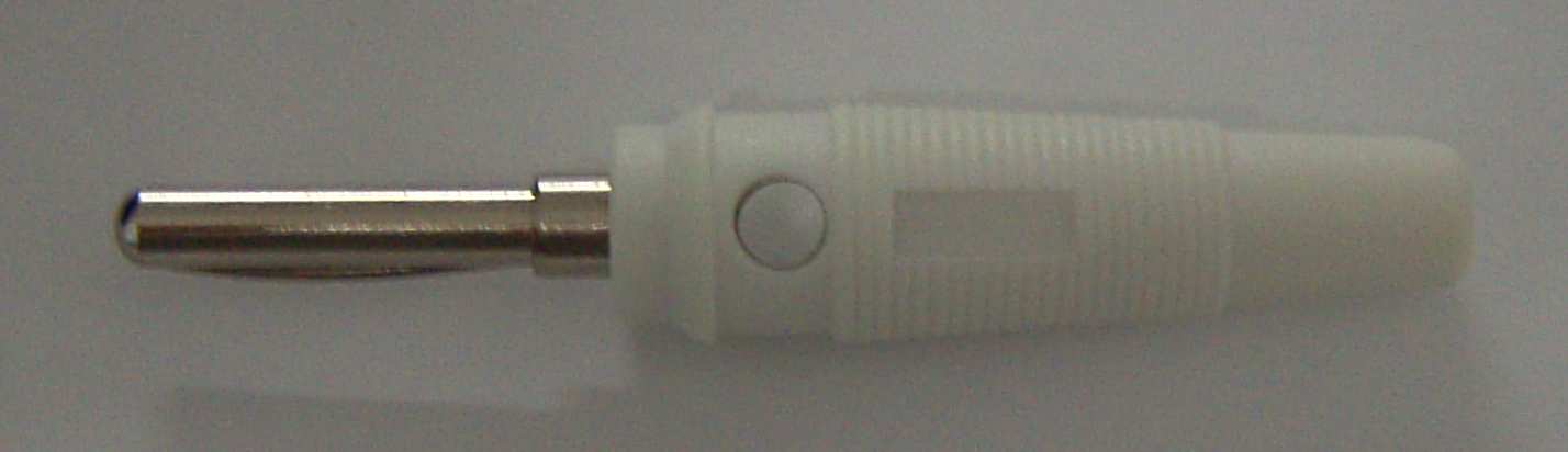 4 mm High Quality Solderless Banana Plug, White (BCM05G) (image for) 4 mm High Quality Solderless Banana Plug, White (BCM05G)