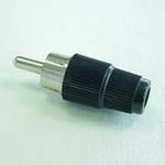 (image for) RCA Plug Screw-Cap Black (PLP001)