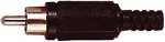 (image for) RCA Plug Black, with Sleeve (PLP011)