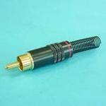 (image for) RCA Plug Black/Gold 7mm Red (PLP074)