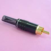 (image for) RCA Plug Black/Gold 7mm White (PLP075)