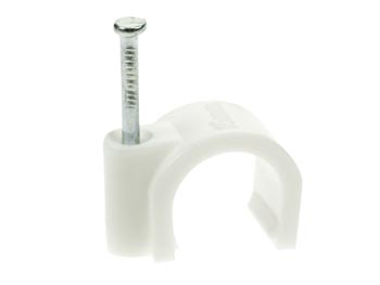 (image for) Round Cable Clip, White, 10mm (SBH25S)