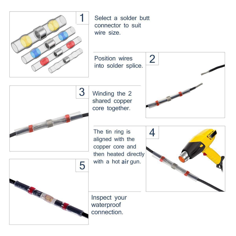 (image for) Heat shrinkable waterproof wiring pipes white (TML503)